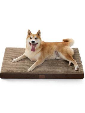 Comfy Fleece Dog Beds Large Sized Dog Orthopedic Pet Beds CRATE(35"x22"x2.8")